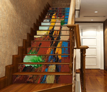 3D Color Block Paint Pattern 90160 Allan P. Friedlander Stair Risers