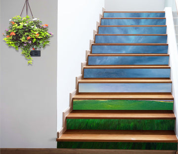 3D Grass Sky 9481 Marina Zotova Stair Risers