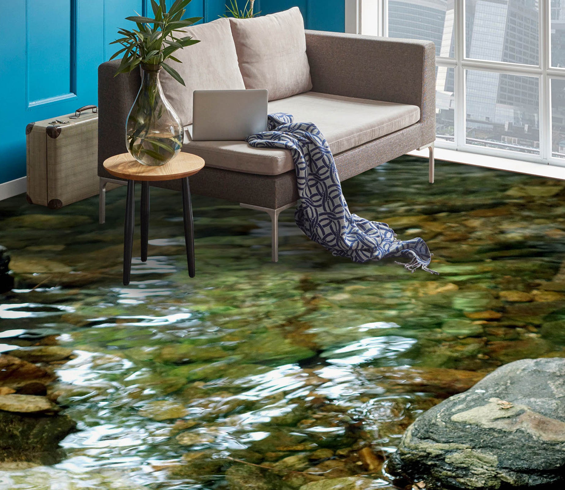 3D Cool Green Lake 792 Floor Mural  Wallpaper Murals Rug & Mat Print Epoxy waterproof bath floor