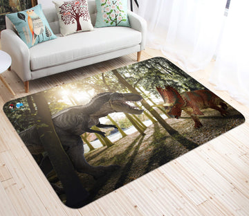 3D Woods Battle Dinosaur 57 Non Slip Rug Mat Mat AJ Creativity Home 
