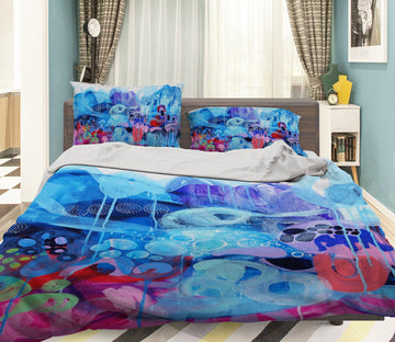 3D Blue Circle Bubble 1165 Misako Chida Bedding Bed Pillowcases Quilt Cover Duvet Cover