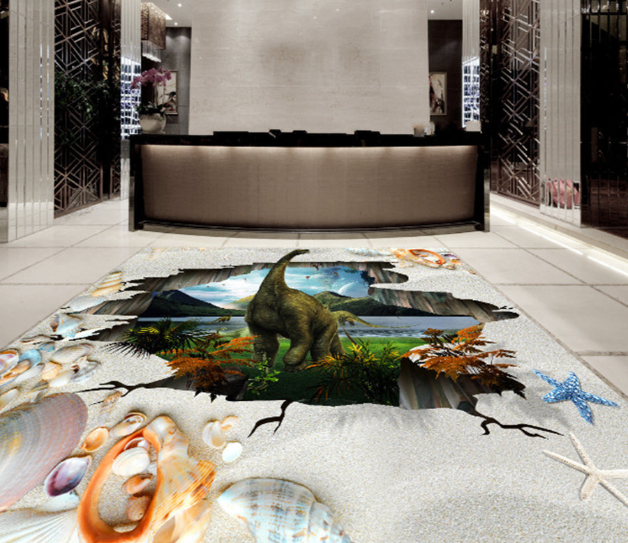 3D Dinosaur World 410 Floor Mural  Wallpaper Murals Rug & Mat Print Epoxy waterproof bath floor
