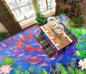 3D Koi Pond 236 Floor Mural  Wallpaper Murals Rug & Mat Print Epoxy waterproof bath floor