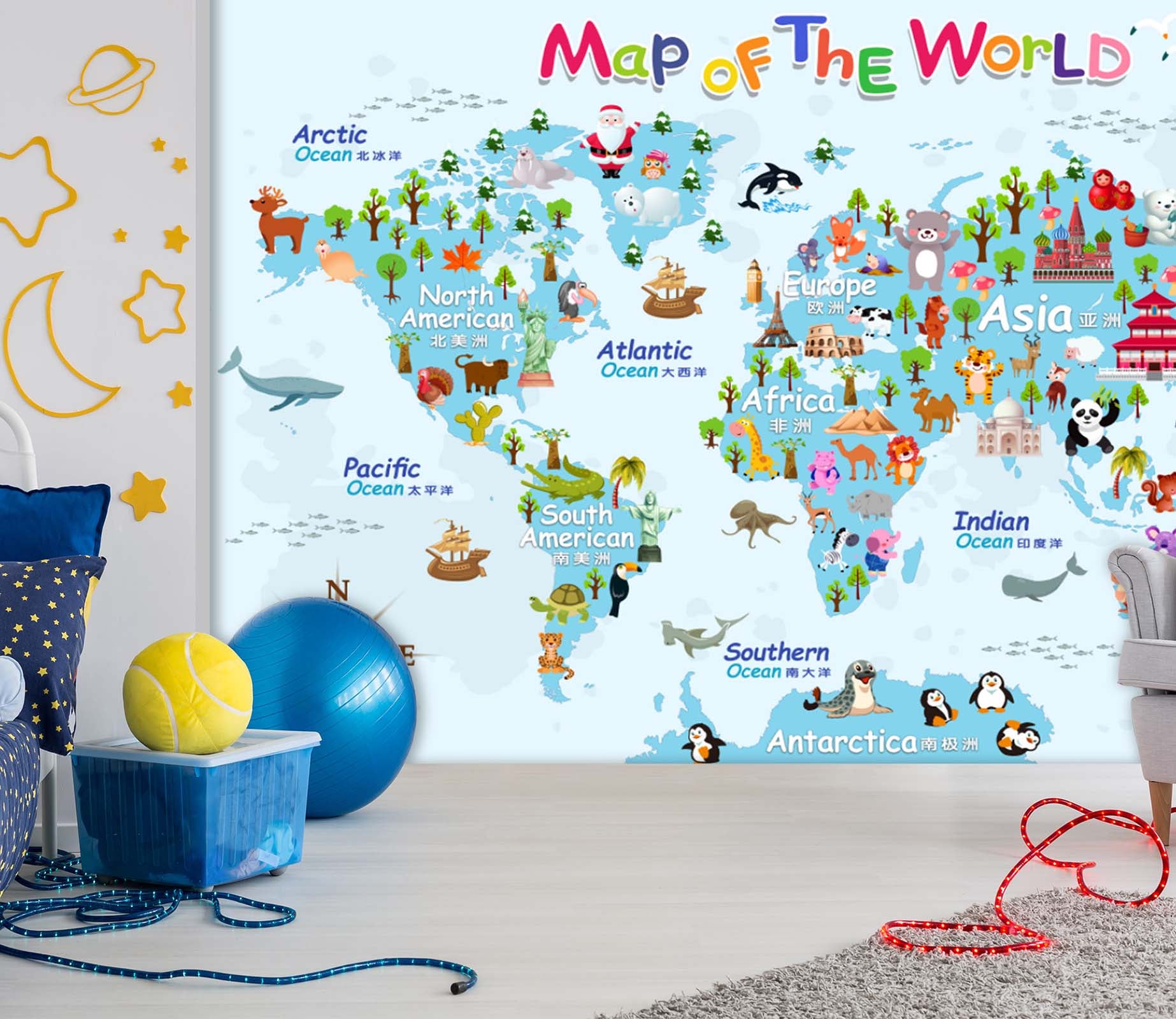 3D Forest Map 1610 Wall Murals