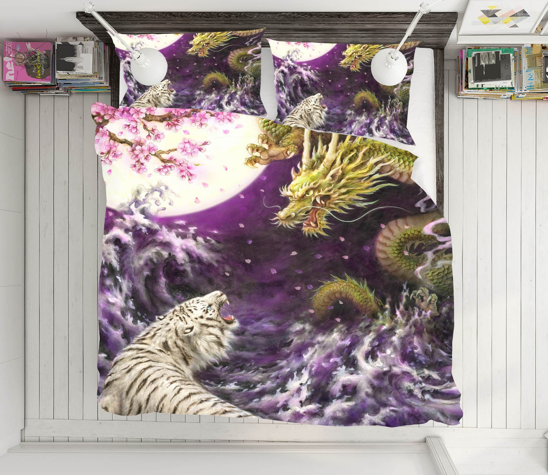 3D Tiger Dragon 5938 Kayomi Harai Bedding Bed Pillowcases Quilt Cover Duvet Cover