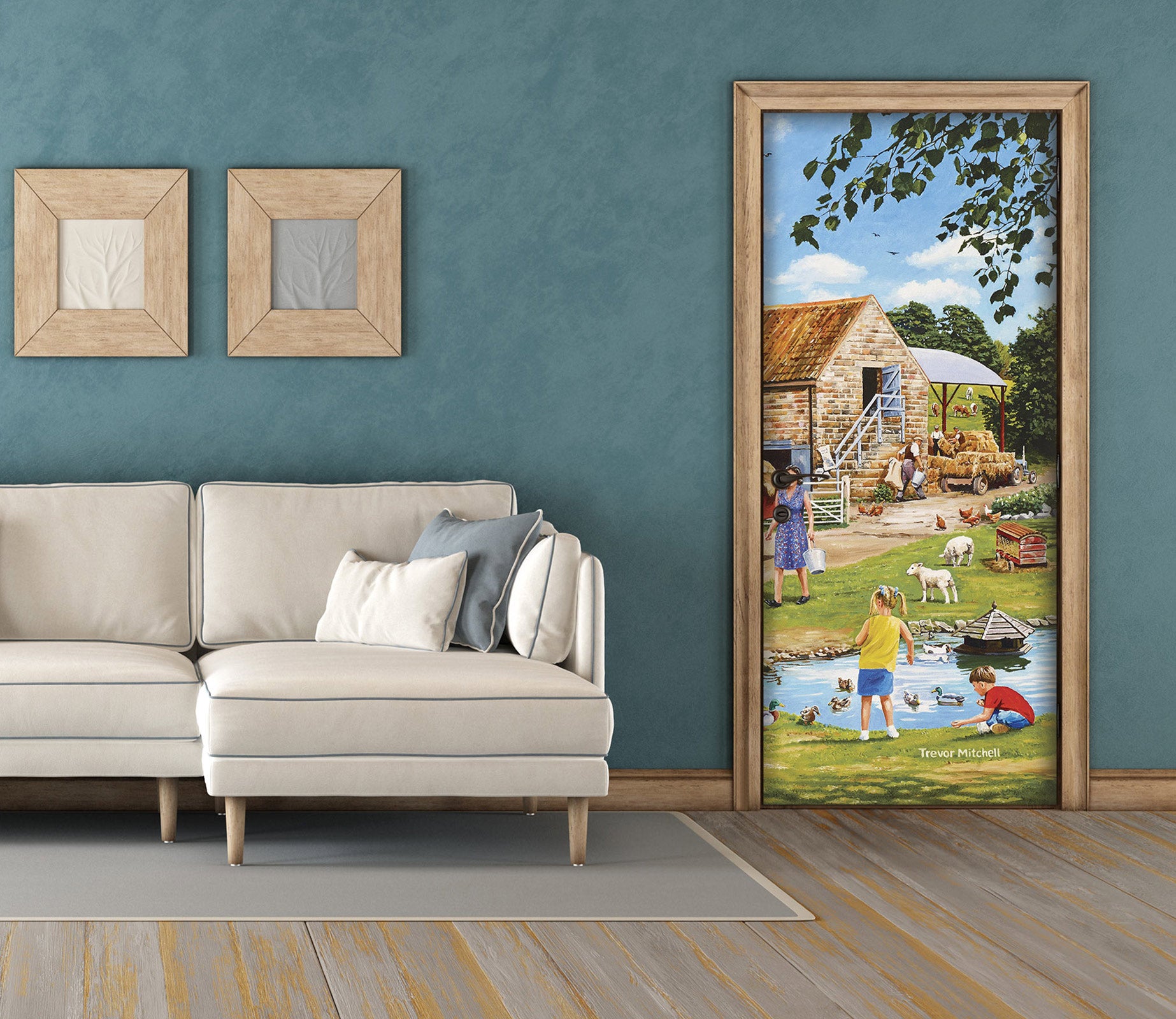 3D Farm Pool Duck 10302 Trevor Mitchell Door Mural