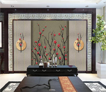 3D Red Plum WC18 Wall Murals Wallpaper AJ Wallpaper 2 
