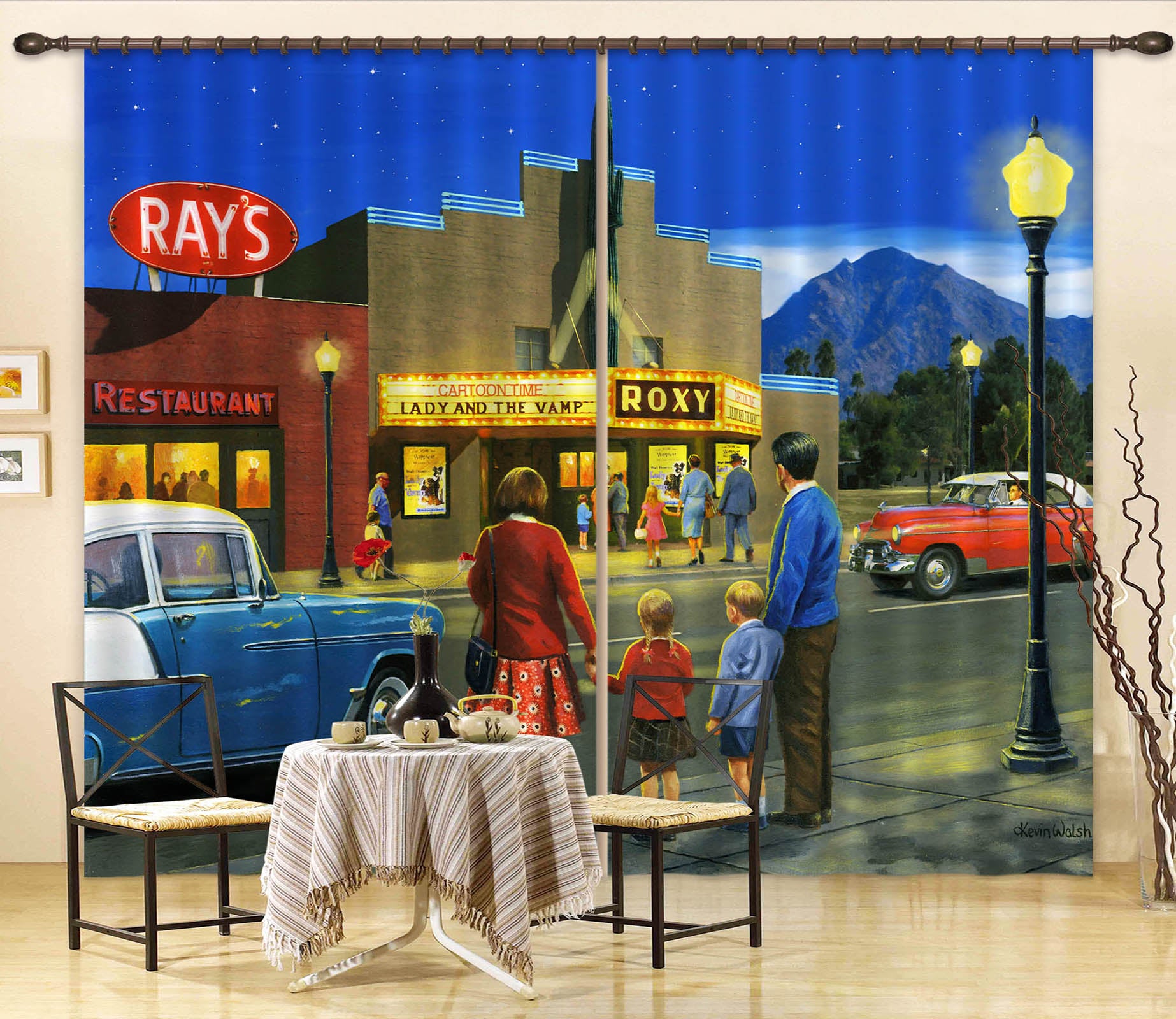 3D Restaurant House 156 Kevin Walsh Curtain Curtains Drapes