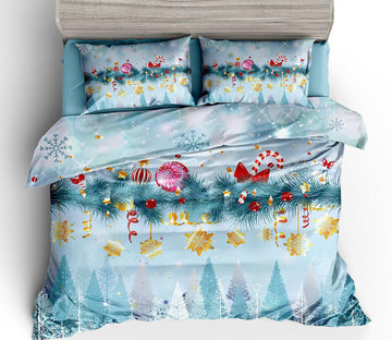 3D Five-Pointed Star Pendant 32148 Christmas Quilt Duvet Cover Xmas Bed Pillowcases