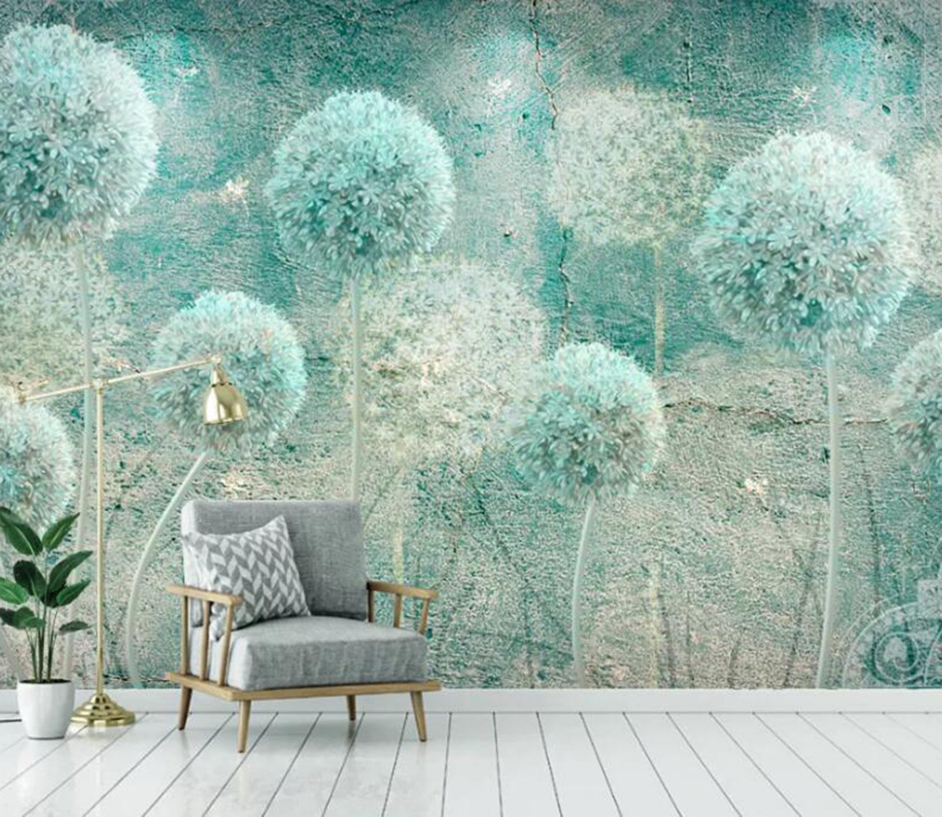 3D Light Dandelion WC33 Wall Murals Wallpaper AJ Wallpaper 2 