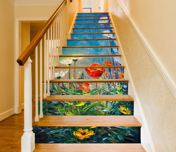 3D Flower Wonderland 292 Stair Risers