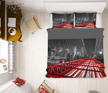 3D Red Bridge 1019 Assaf Frank Bedding Bed Pillowcases Quilt