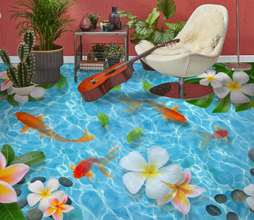3D Blue Pond Water 277 Floor Mural  Wallpaper Murals Rug & Mat Print Epoxy waterproof bath floor