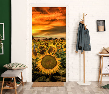 3D Sunflower Field 122138 Marco Carmassi Door Mural