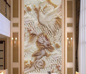 3D Marble Peacock 369 Wall Murals Wallpaper AJ Wallpaper 2 
