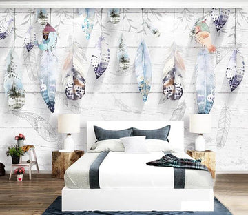3D Colored Feather 428 Wall Murals Wallpaper AJ Wallpaper 2 