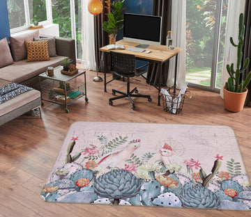 3D Bird Flowers 1012 Andrea haase Rug Non Slip Rug Mat Mat AJ Creativity Home 