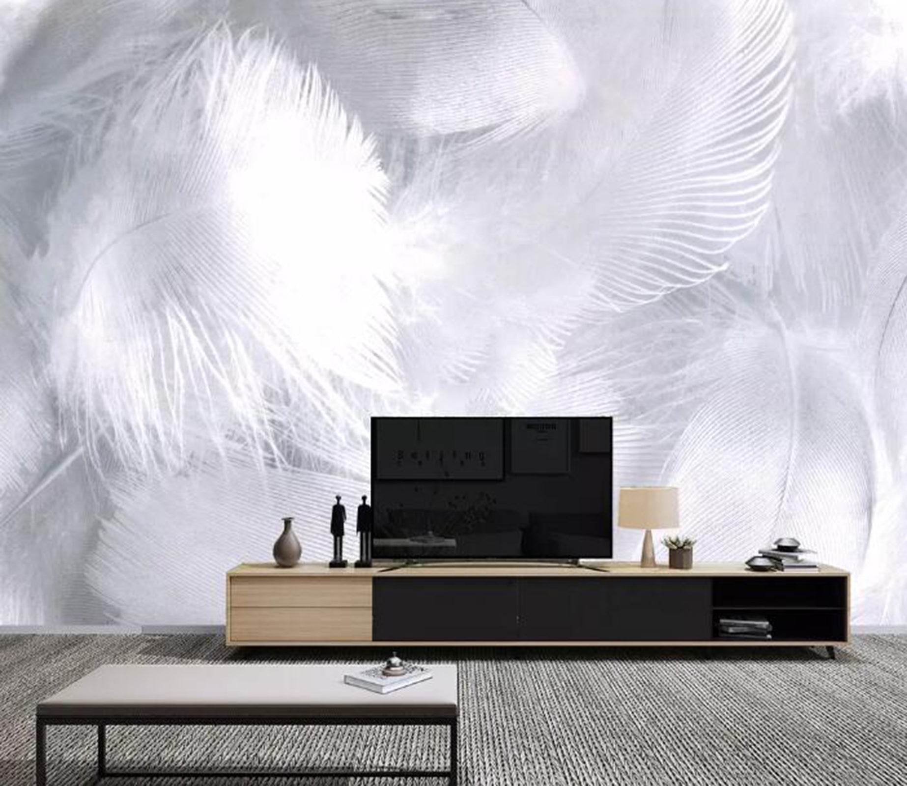 3D White Feather WG13 Wall Murals Wallpaper AJ Wallpaper 2 