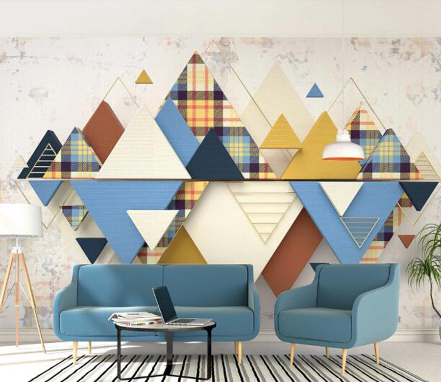 3D Triangle Stripe WC1634 Wall Murals