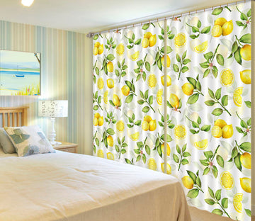 3D Lemon Leaf 216 Uta Naumann Curtain Curtains Drapes
