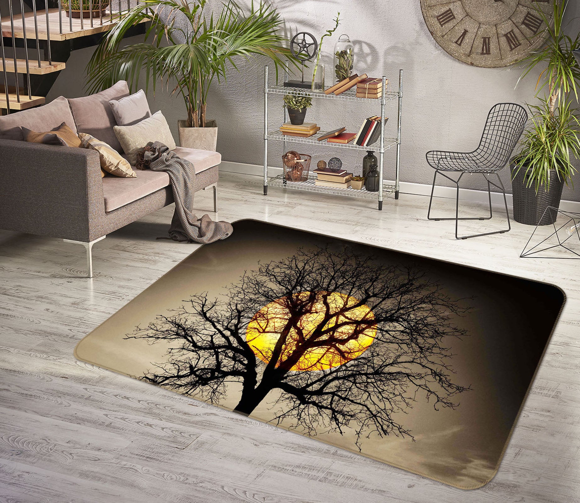 3D Dead Tree 1154 Marco Carmassi Rug Non Slip Rug Mat