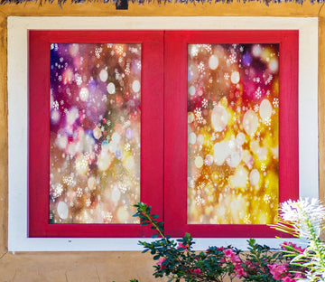 3D Light Shadow 30056 Christmas Window Film Print Sticker Cling Stained Glass Xmas