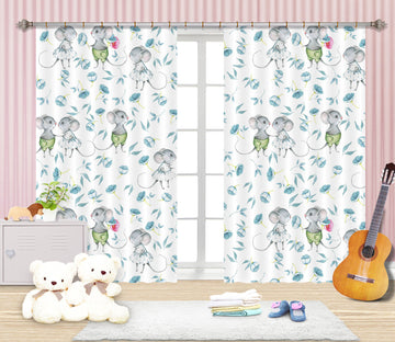 3D Mouse Flower 111 Uta Naumann Curtain Curtains Drapes
