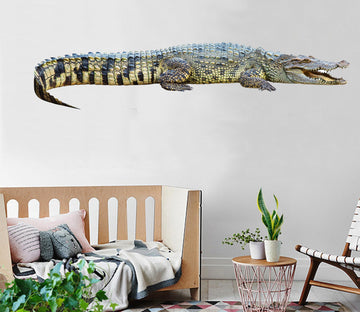 3D Crocodile Crawl 053 Animals Wall Stickers Wallpaper AJ Wallpaper 