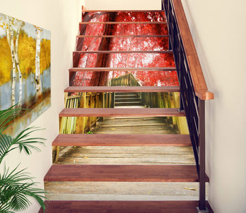 3D Love Under The Redwoods 419 Stair Risers