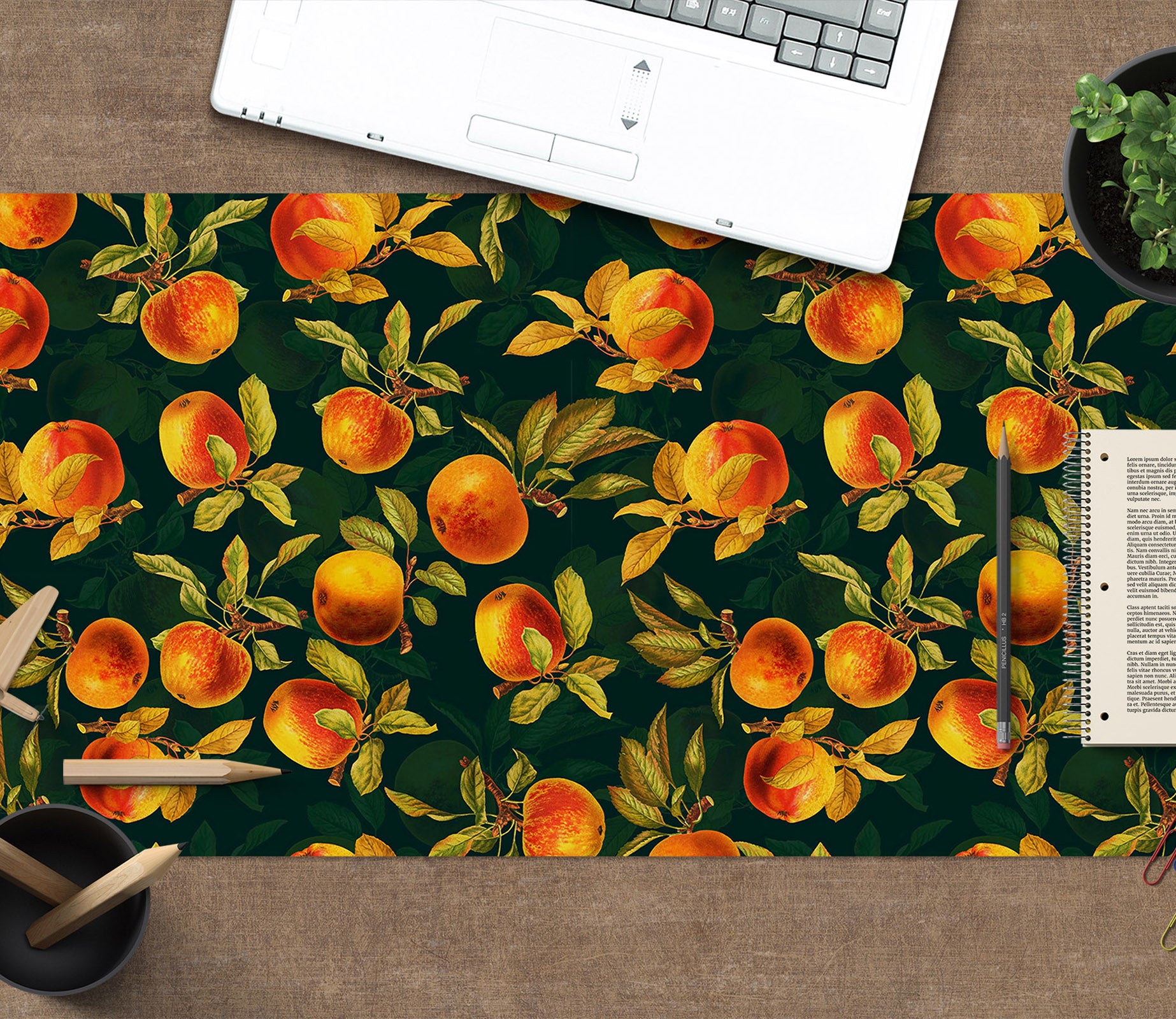 3D Peach 120201 Uta Naumann Desk Mat