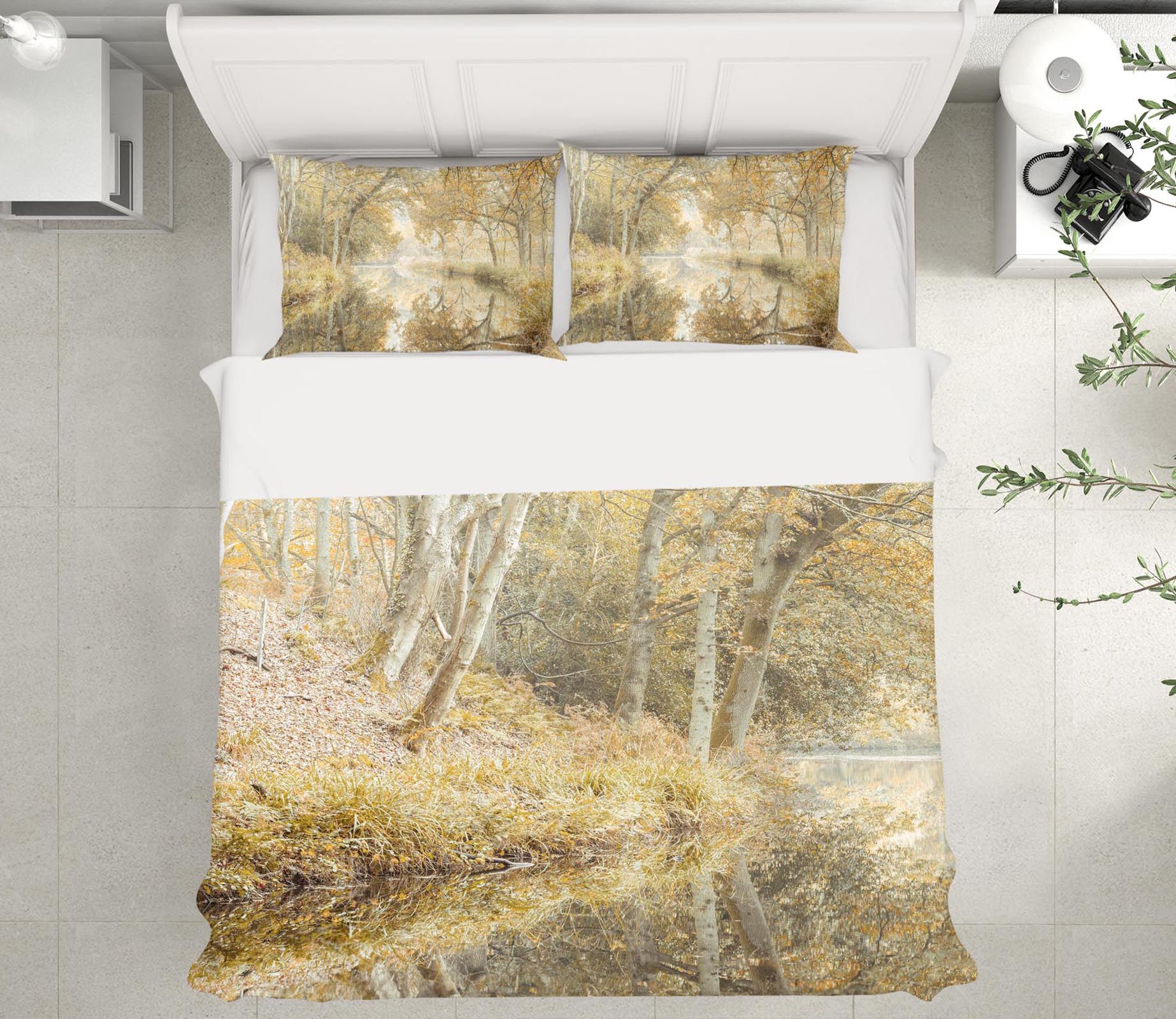 3D Riverside Trees 7155 Assaf Frank Bedding Bed Pillowcases Quilt Cover Duvet Cover