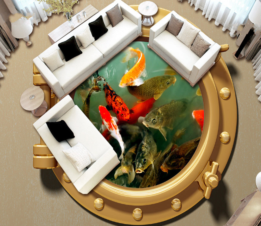 3D River Fish 483 Floor Mural  Wallpaper Murals Rug & Mat Print Epoxy waterproof bath floor