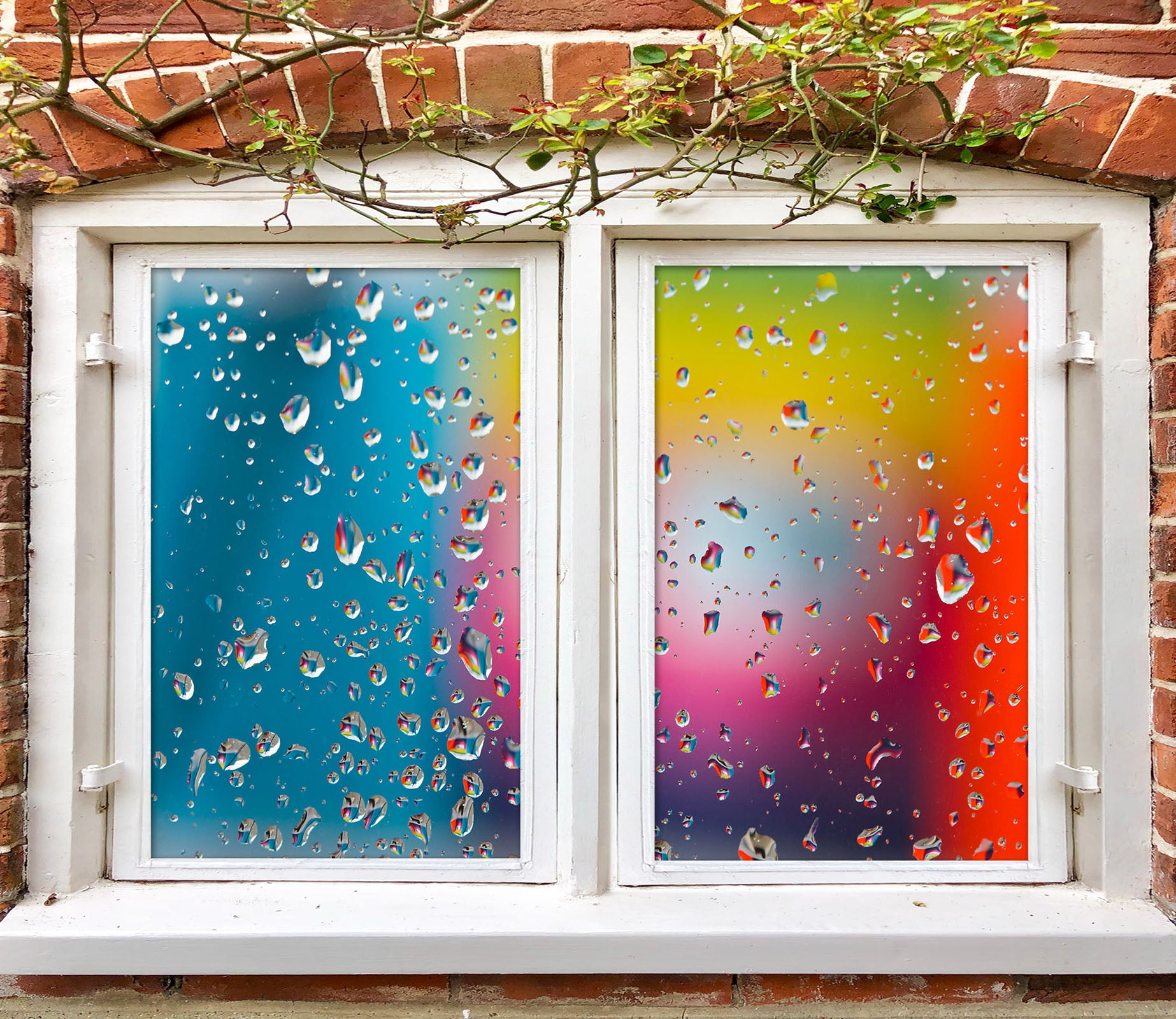 3D Color Dew 152 Window Film Print Sticker Cling Stained Glass UV Block