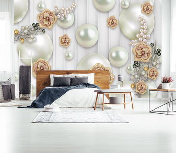 3D White Pearl 1532 Wall Murals