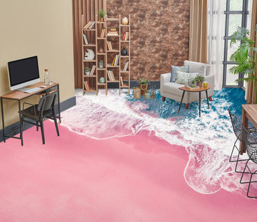 3D Pink Beach 210 Floor Mural  Wallpaper Murals Rug & Mat Print Epoxy waterproof bath floor