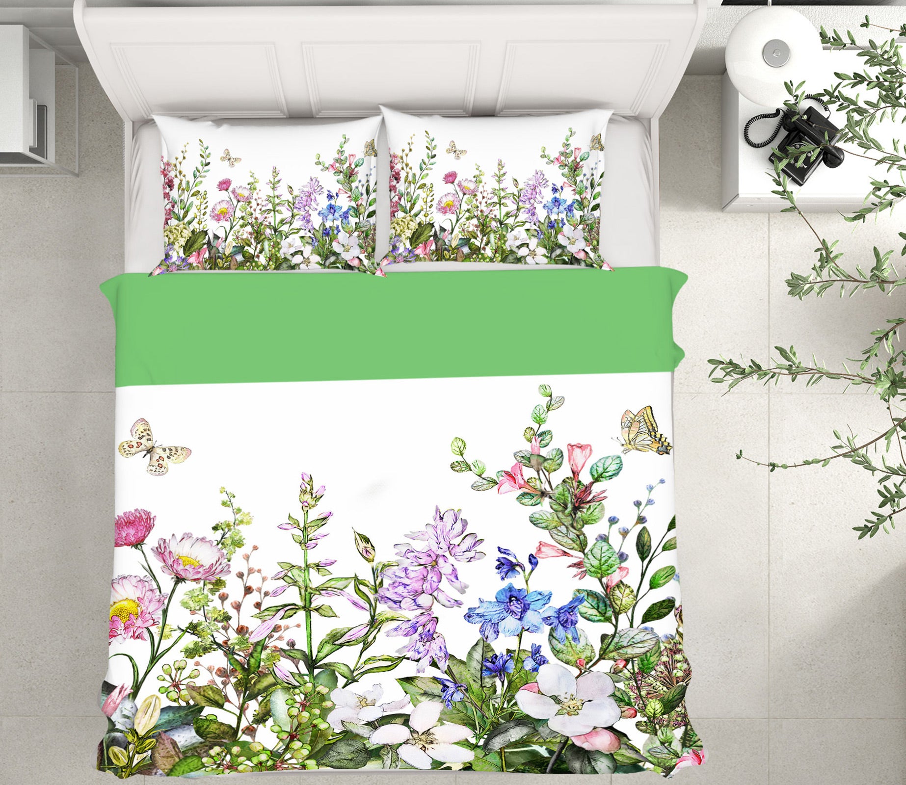 3D Butterfly Fragrance 055 Bed Pillowcases Quilt