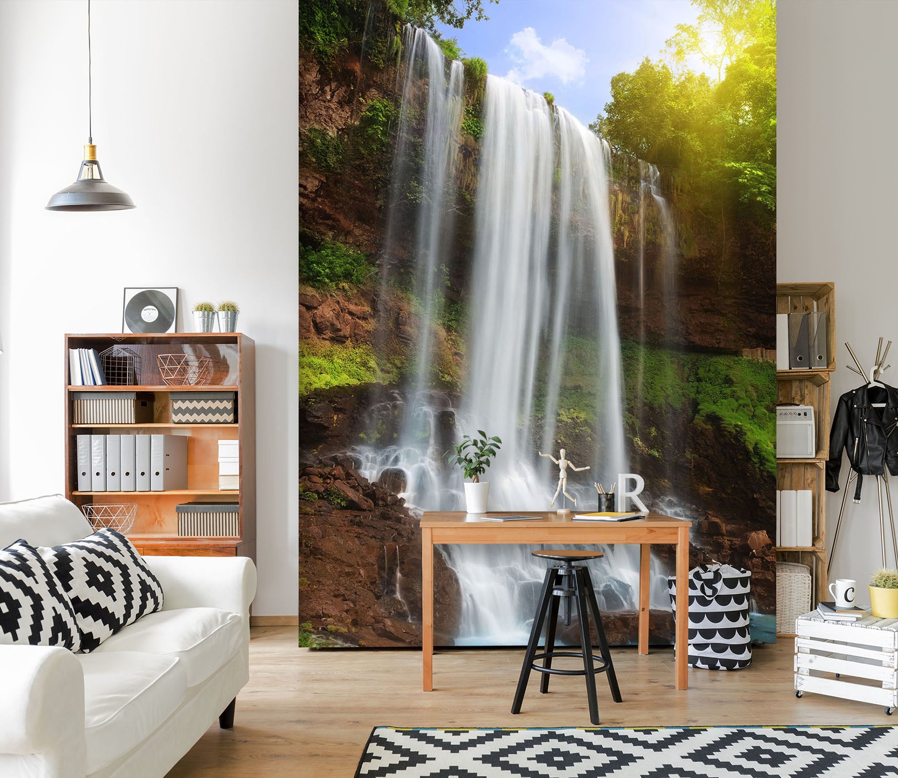 3D Long Waterfall 860 Wall Murals