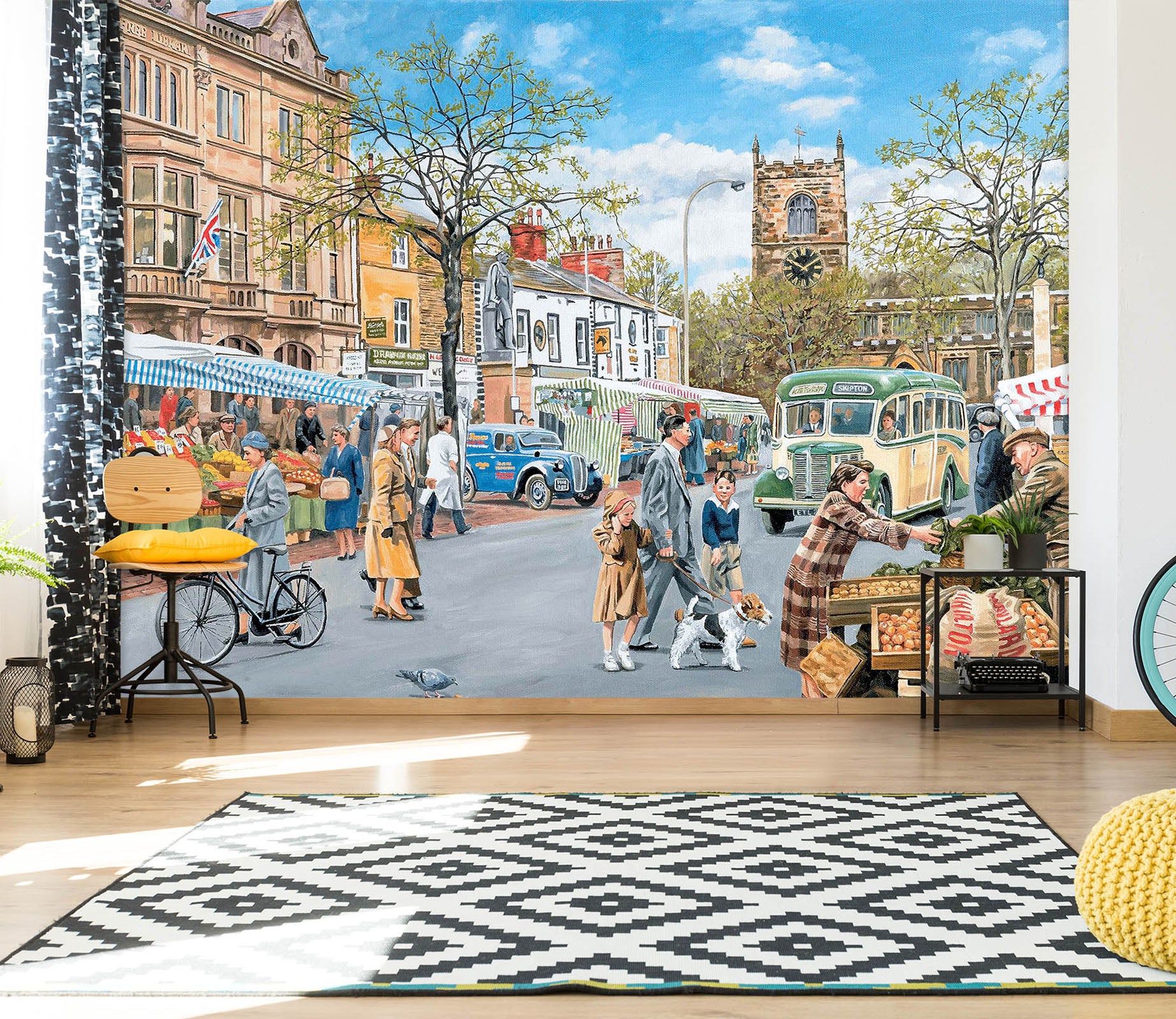 3D Market Day 1036 Trevor Mitchell Wall Mural Wall Murals