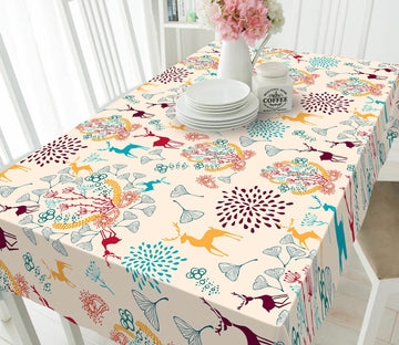 3D Colorful Pattern Deer 23 Tablecloths Tablecloths AJ Creativity Home 