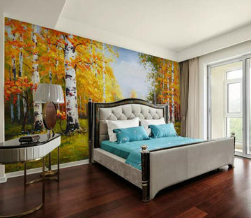 3D Golden Forest WG95 Wall Murals Wallpaper AJ Wallpaper 2 