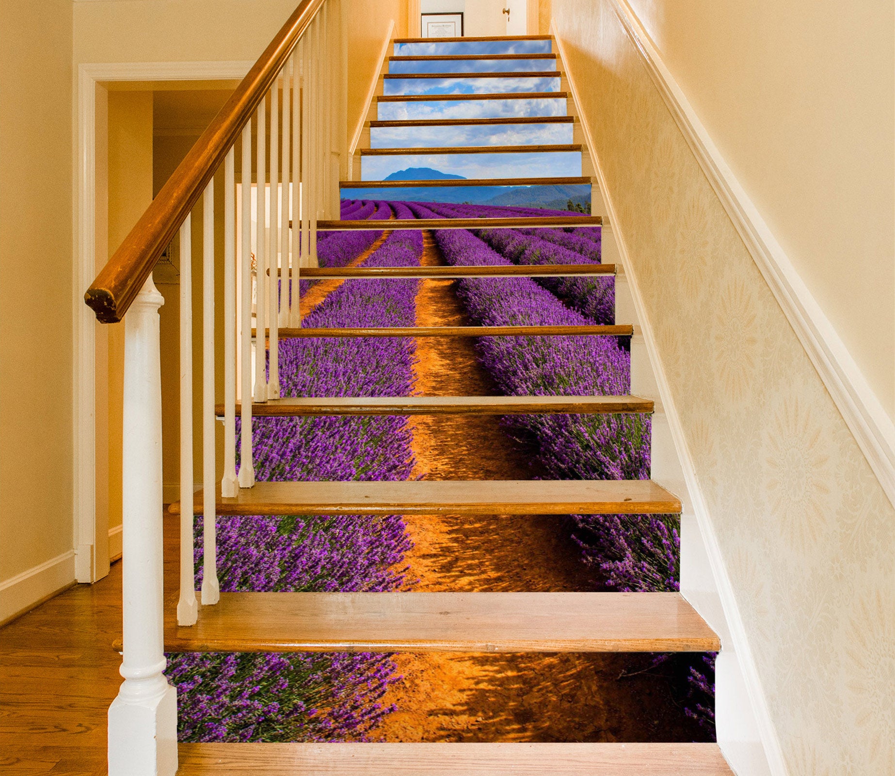 3D Rich And Charming Lavender 499 Stair Risers