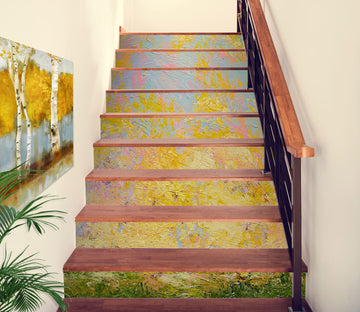3D Yellow-Green Oil Painting 9005 Allan P. Friedlander Stair Risers