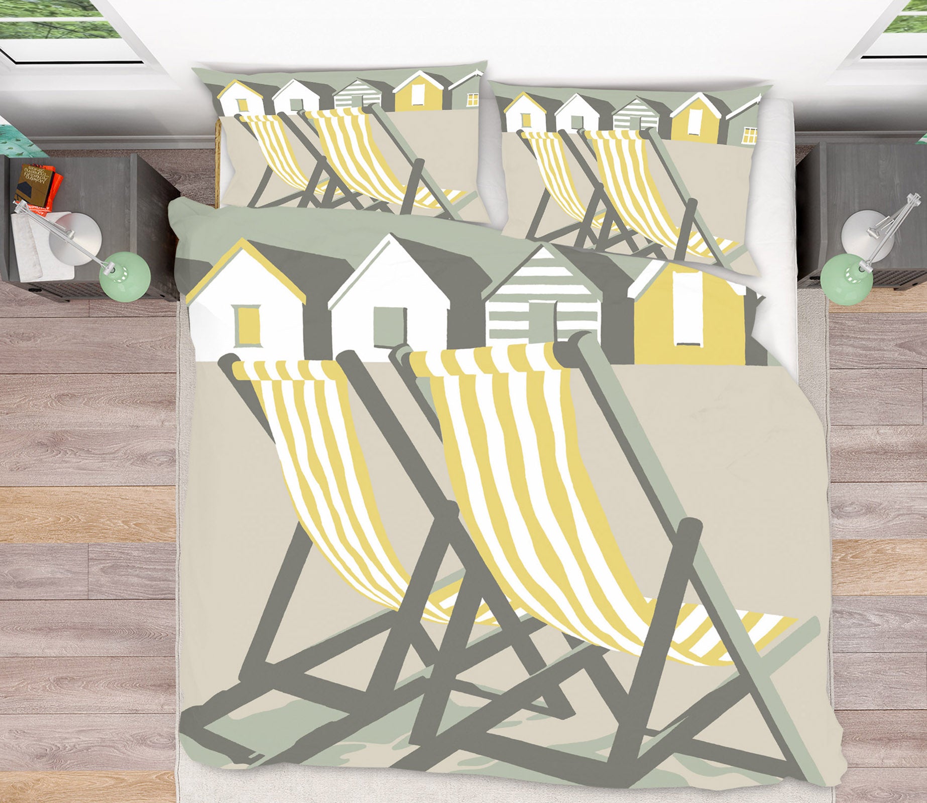 3D Southwold Deckchairs 2059 Steve Read Bedding Bed Pillowcases Quilt