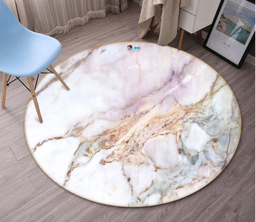 3D Pink Curve 108 Round Non Slip Rug Mat Mat AJ Creativity Home 