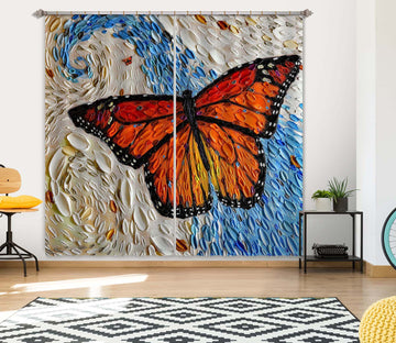 3D Butterfly Specimen 063 Dena Tollefson Curtain Curtains Drapes