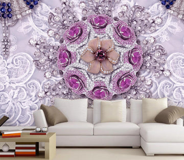 3D Brooch Diamond WC244 Wall Murals