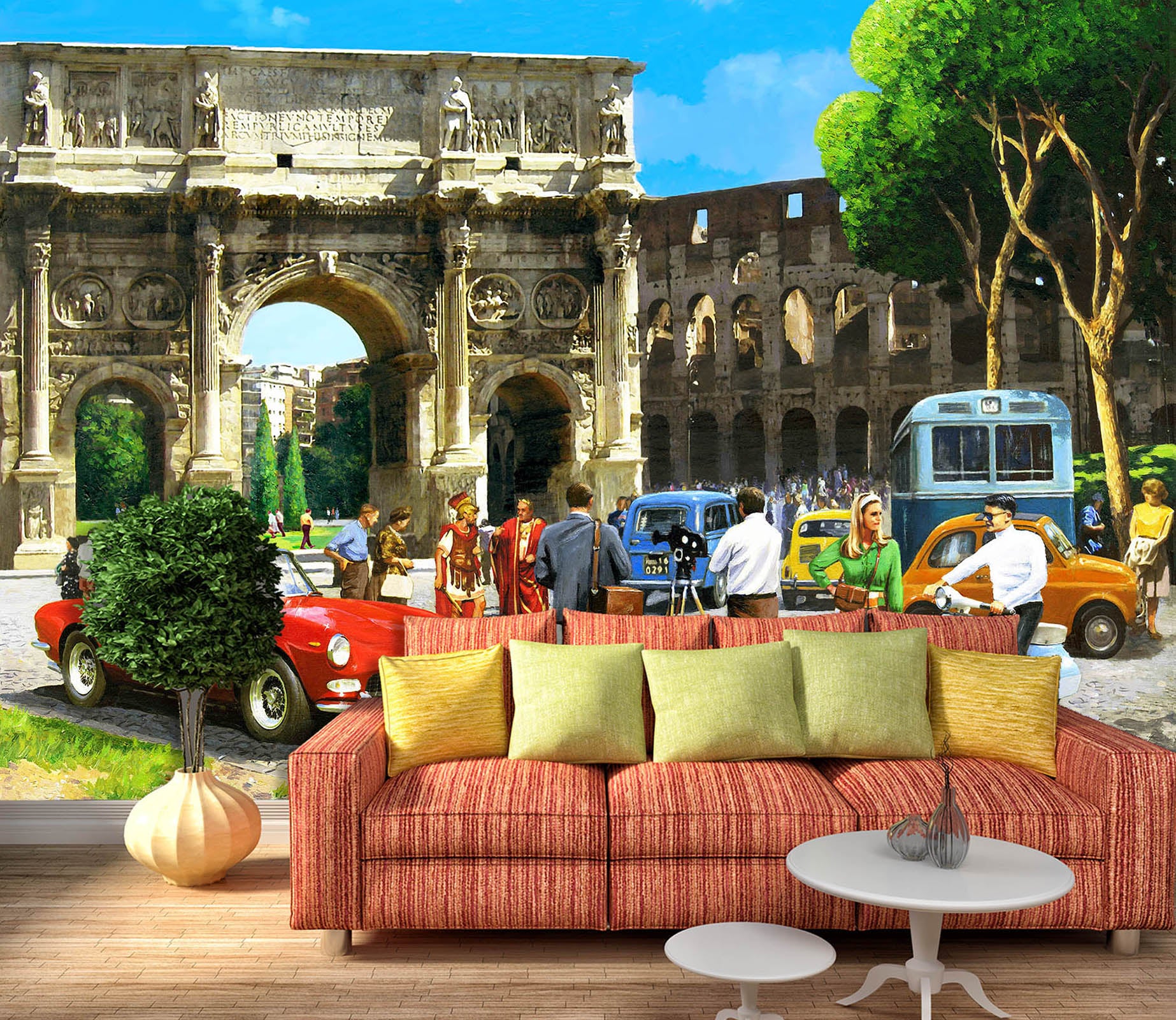 3D Road Car Pedestrian 122 Kevin Walsh Wall Mural Wall Murals