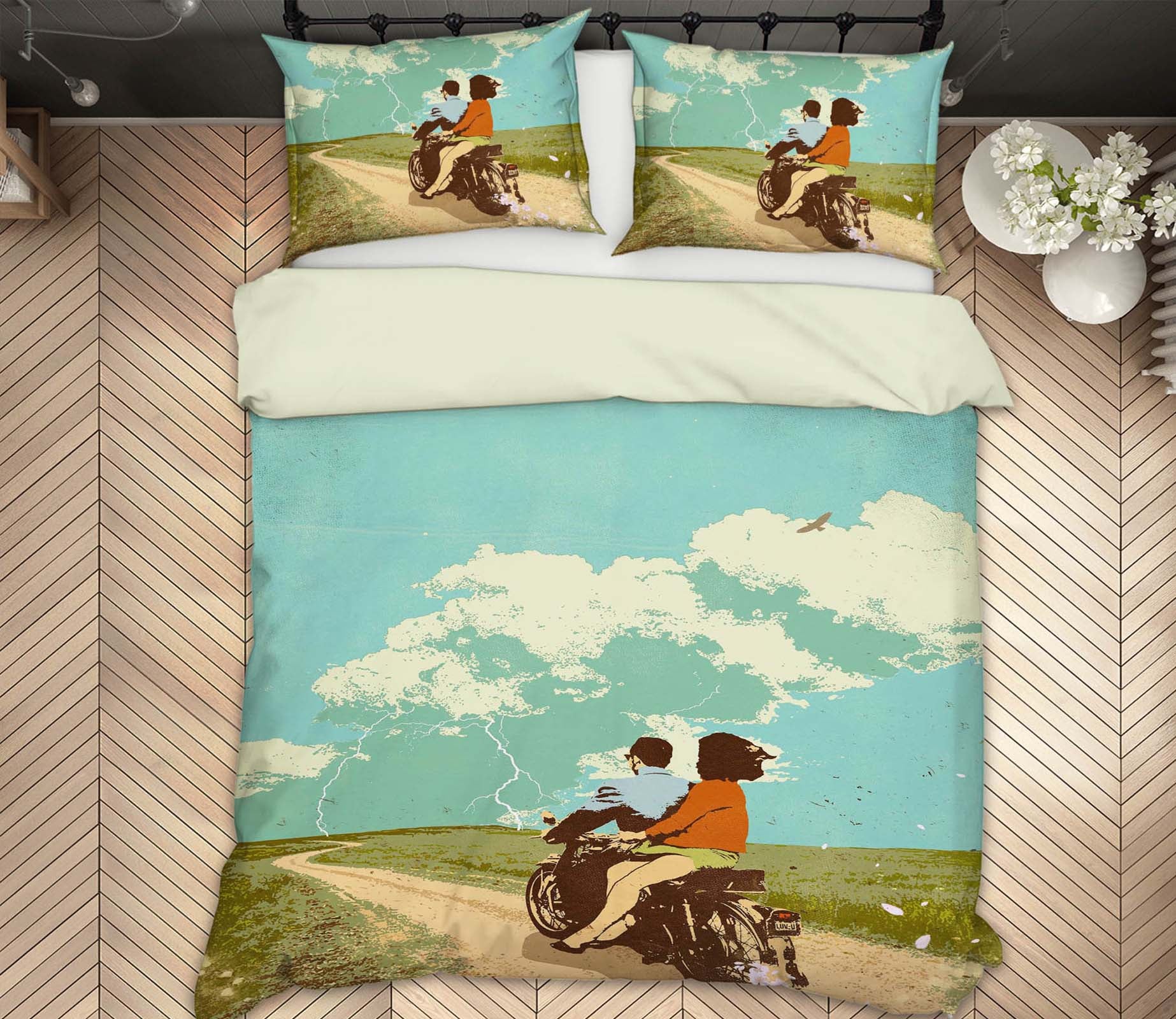 3D Motorcycle Travel 2115 Showdeer Bedding Bed Pillowcases Quilt