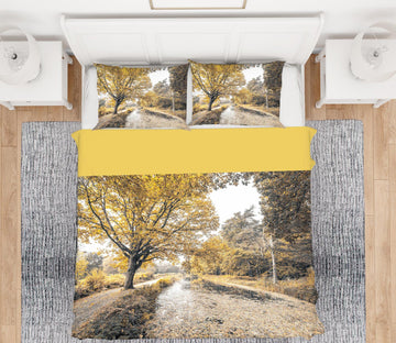 3D Yellow Tree 1037 Assaf Frank Bedding Bed Pillowcases Quilt