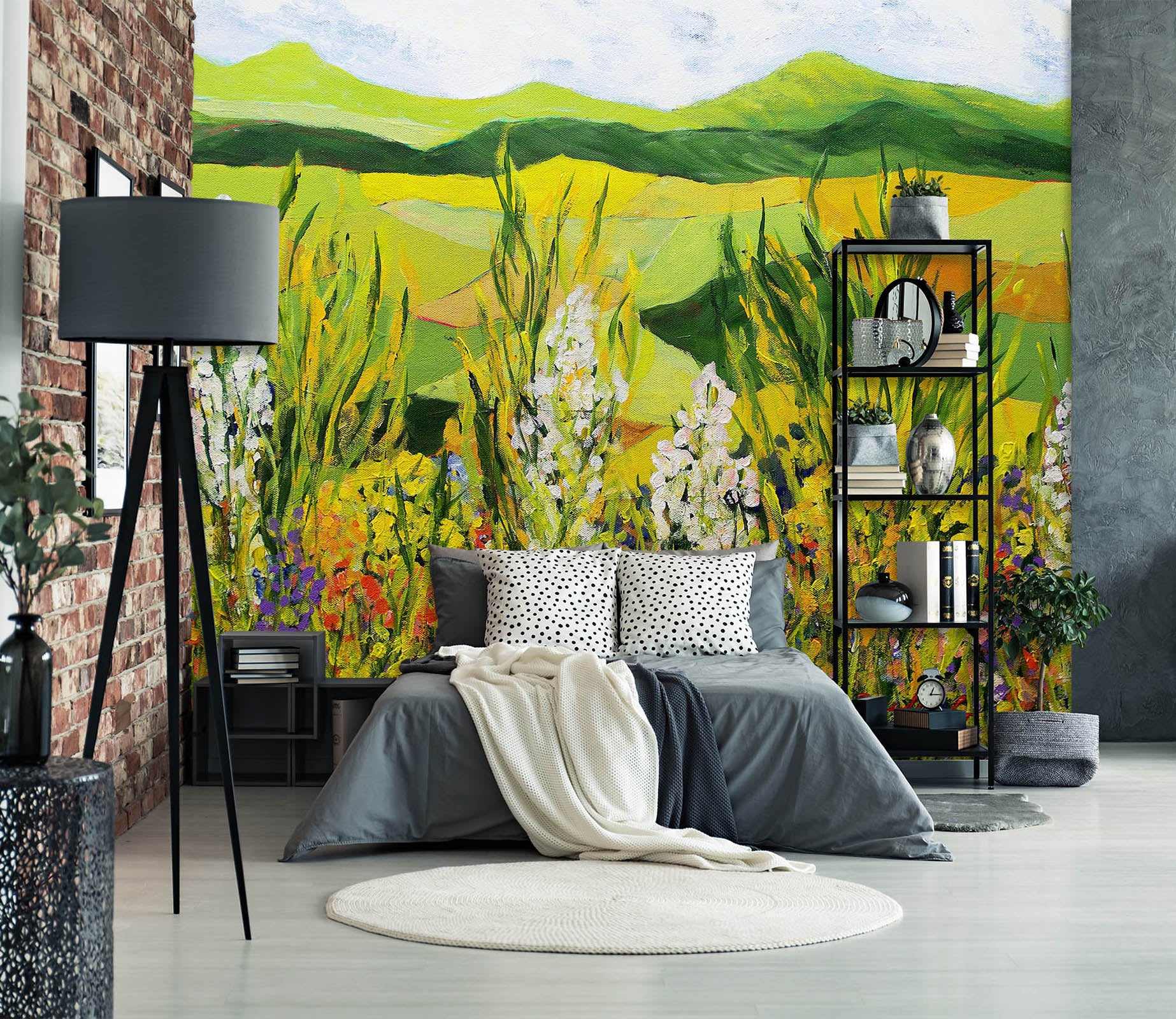 3D Colored Field 230 Allan P. Friedlander Wall Mural Wall Murals
